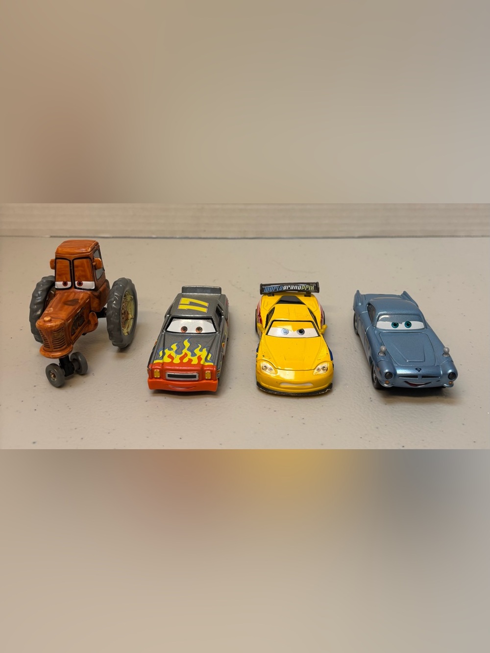 Disney Pixar Cars Mattel Diecast Lot Mater Tractor Darrell Cartrip Jeff Gorvette